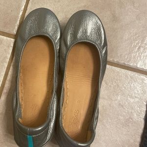 Tieks metallic pewter classic flats
